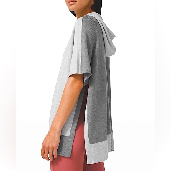 Lululemon Opened Up Poncho Heathered Core Ultra Light Grey / Heathered Size: M - Picture 7 of 7